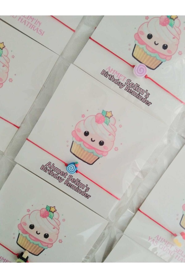 Gift Birthday Circumcision Certificate Preschool Carded Fimo Candy Bracelet 12 Pieces