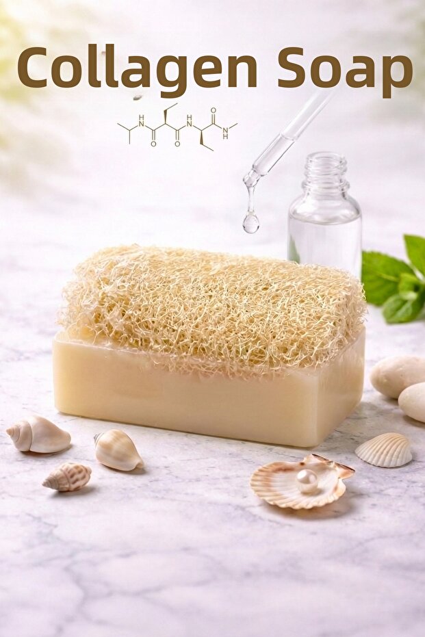 Handmade Natural Pumpkin Fiber Glycerin Collagen Soap 100 Gr