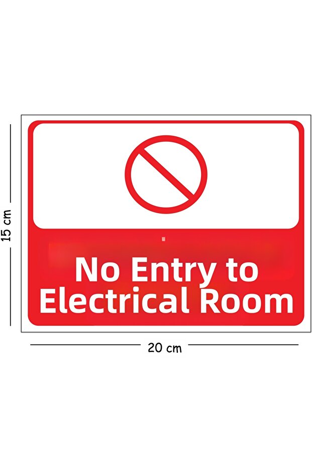 Metal Electrical Room No Entry 15X20 cm Warning Work Safety Sign