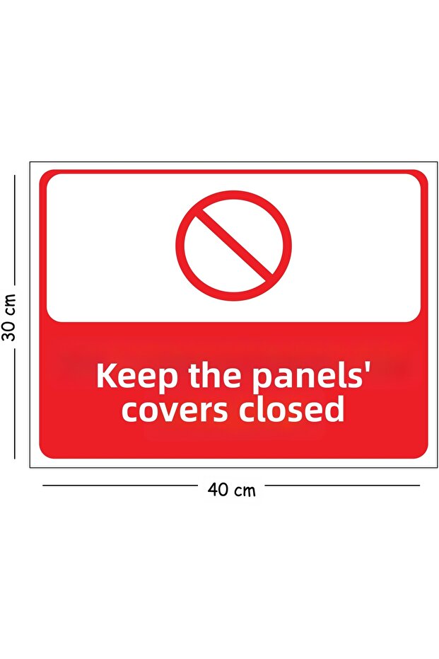 Keep Metal Boards Covered 30X40 cm A3 Warning Work Safety Sign