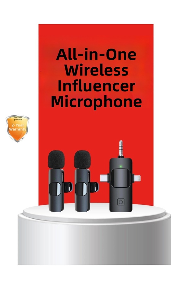 Wireless Microphone - Compatible with Phones and Computers