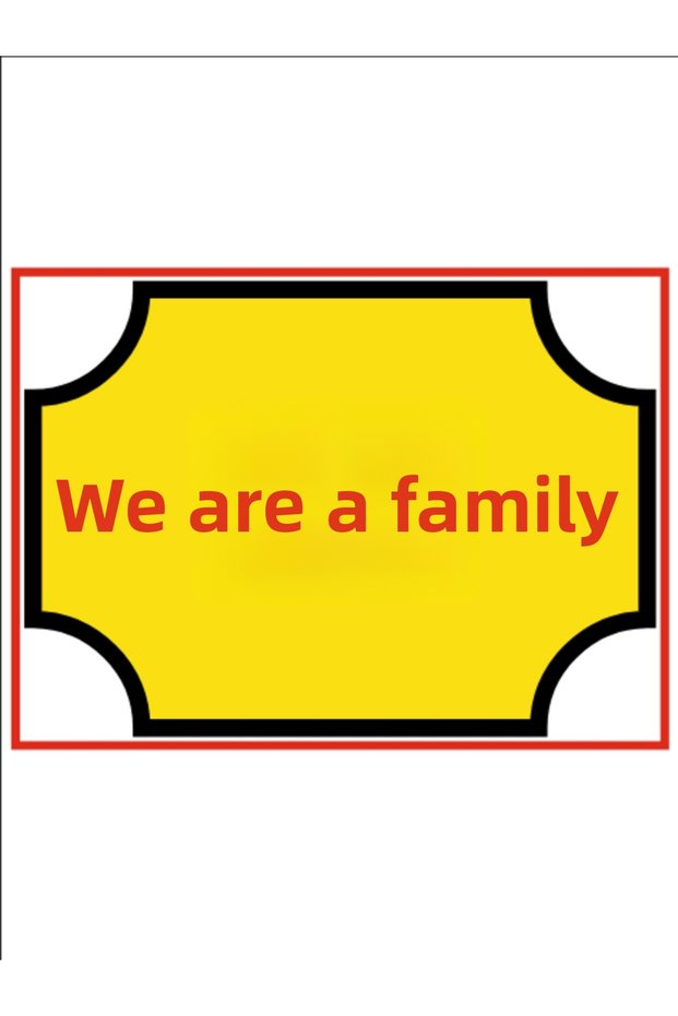 We Are a Family Written Decoya Wall Print – 3 mm Forex Warning 25 cm × 35cm