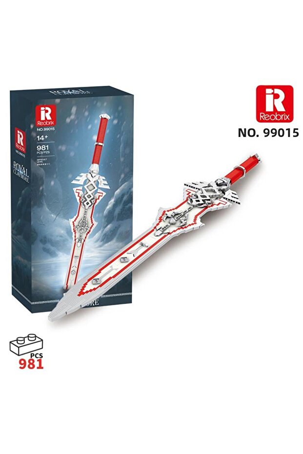 99015 Royal Sword Creative Building Block Set Building Blocks (Royal Claymore) - 981 Pieces