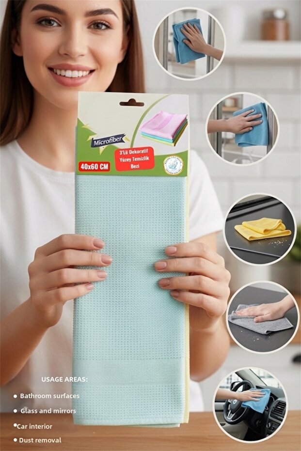 Microfiber 3-Pack Cleaning Cloth - 4