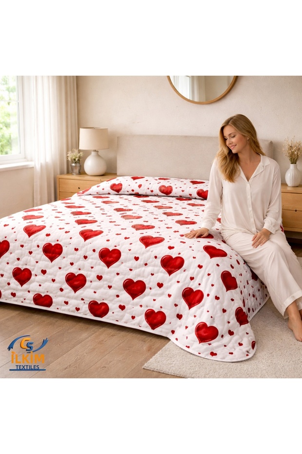 غطاء سرير مبطن من القطن مزدوج الاستخدامات ومتعدد الأغراض / بيكيه 200 × 230 سم (موديل جديد)