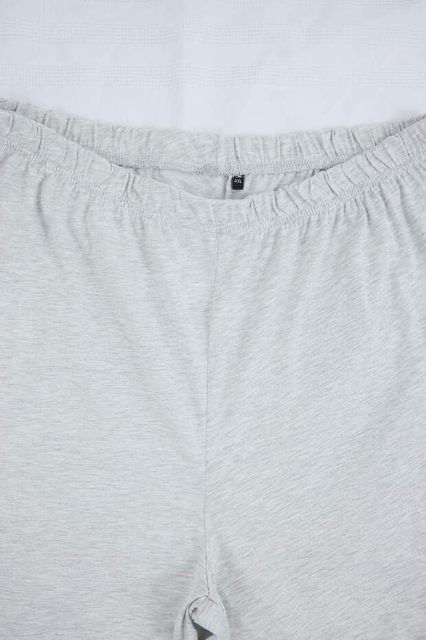 Siyah-Gri Biyeli Süprem 2li Büyük Beden Pijama Altı TBBSS26IA00002 - 13