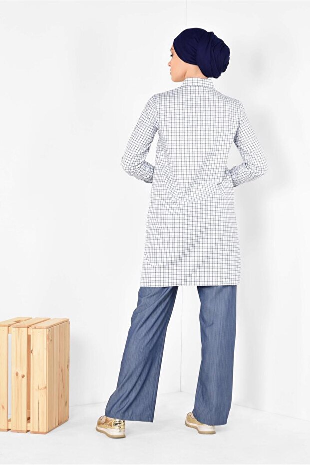 Square Patterned Embroidered Tunic 4988 - 3
