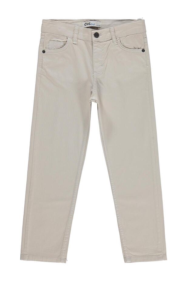 5 Pocket Basic Trousers for 6-9 Years Old - Dark Stone Color