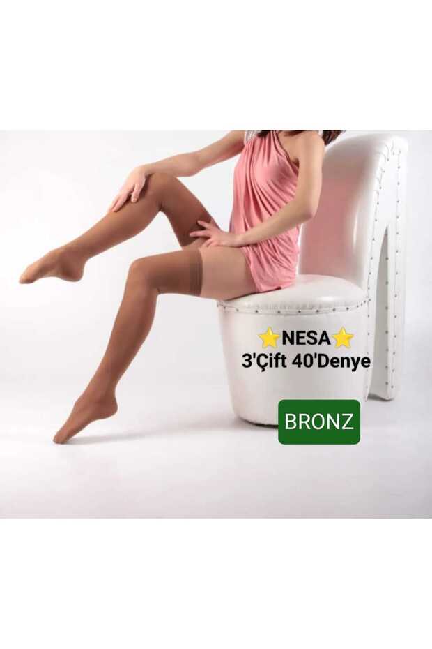 3' Pair of Women's Knee-High Teacher Socks- 38 Bronze