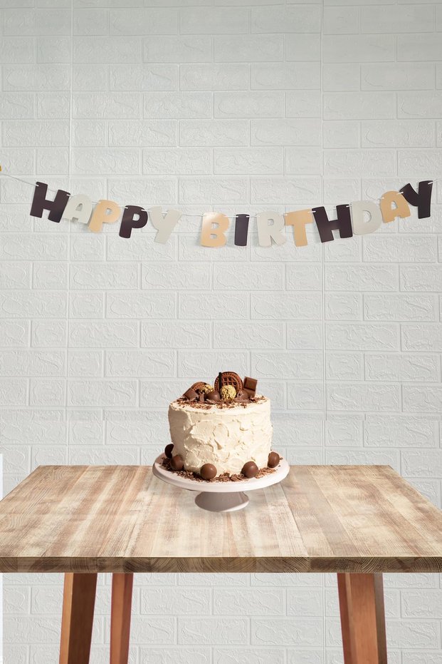 Retro Colors Happy Birthday Banner Large Letters Retro Birthday Wall Decoration