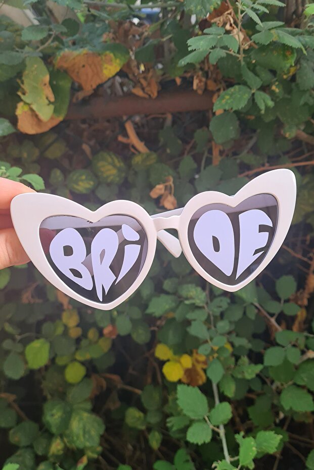 Bride Written White Heart Photo Shoot Accessory Sunglasses WHITE