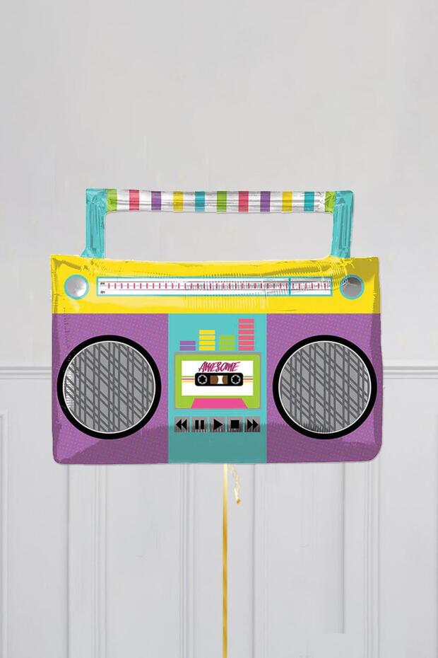 Radio Shaped Foil Balloon Retro 80S 90S Party Retro Foil Balloon