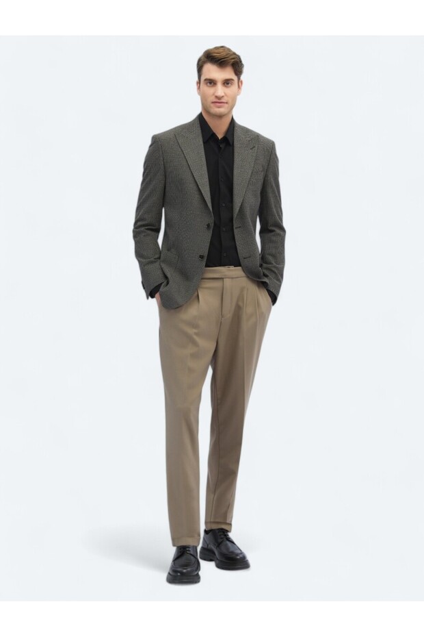 Mink Patterned Modern Fit Jacket - 2