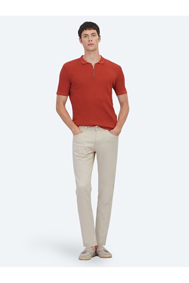 Kiremit Desenli Triko - 2