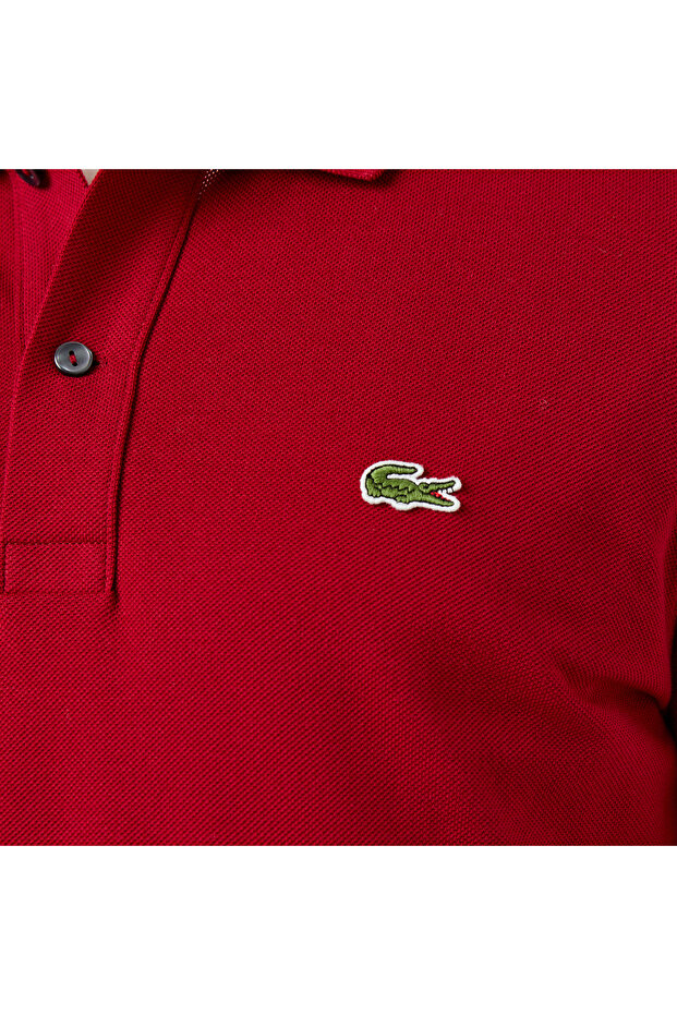 L.12.12 Erkek Slim Fit Polo Yaka Kırmızı Polo - 8