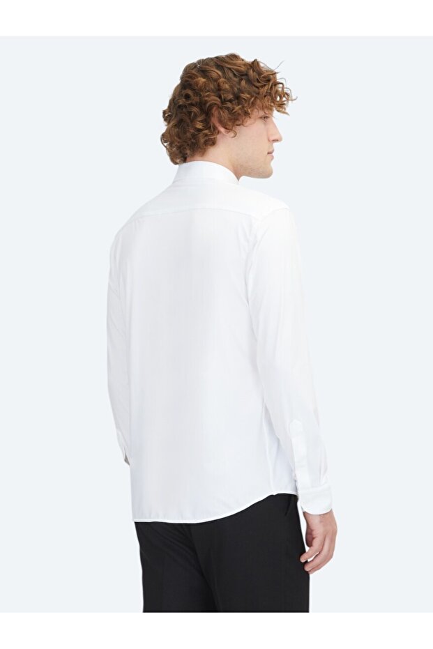 Beyaz Regular Fit Casual Gömlek - 6