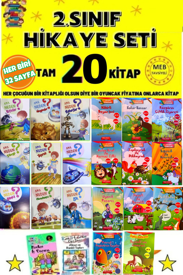 Story Book Set for Grades 2 (Colorful Set of 20 Stories)