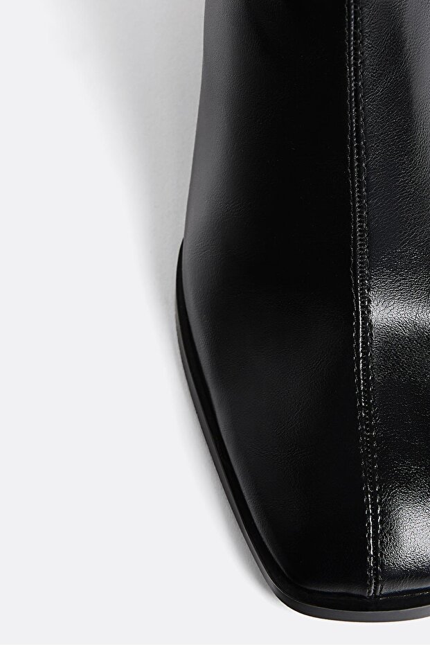 Streç orta boy topuklu bot - 6