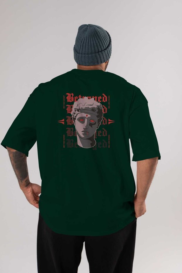 Betrayed Back Printed Emerald Green Oversized t-shirt Unisex Men Women Crew Neck