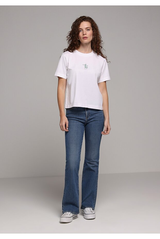 Regular Fit Women's Light Indigo Denim Jean Trousers