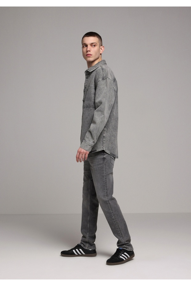 Straight Fit Men's Black Denim Jean Trousers