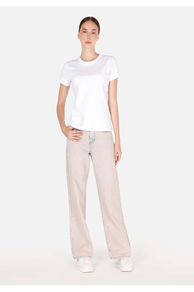 Regular Fit Women's Pink Jean Trousers