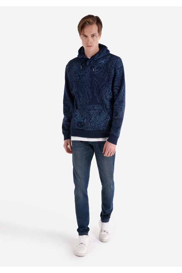 Slim Fit Low Waist Narrow Leg Men's Indigo Jean Pants