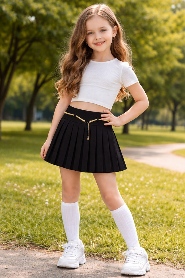 Girl's Pleated Skirt