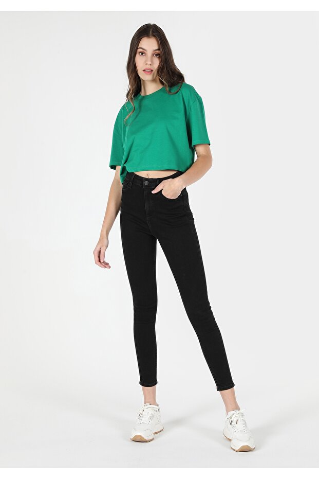 Regular Fit Green Women's Short Sleeve T-Shirt