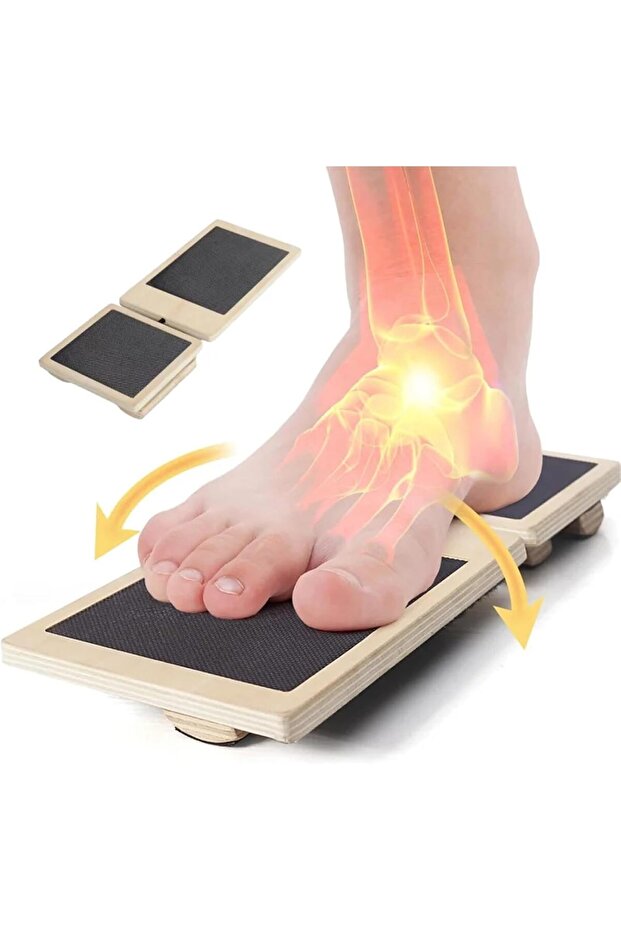 Balance Board for Foot and Ankle Training, Wooden Wobble Board for Physiotherapy
