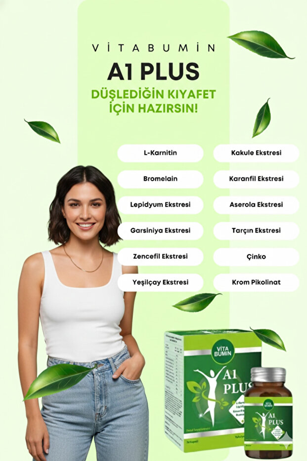 A1 PLUS L-carnitine Lepidium - Bitkisel 30 Kapsül - 4