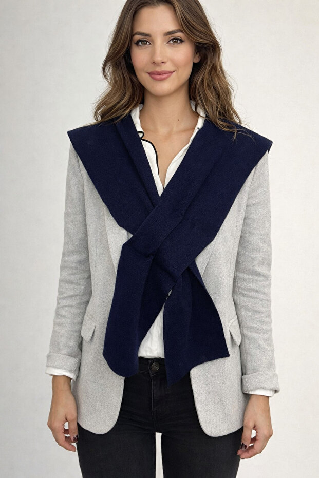 Single Color Knitwear Acrylic Daily Office Shawl