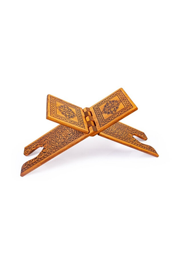 Seljuk Burning Patterned Wooden Rahle - Large - 65 cm