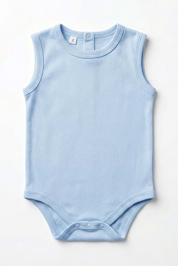 Baby Snap Sleeveless Bodysuit Badi MNK0527 BLUE