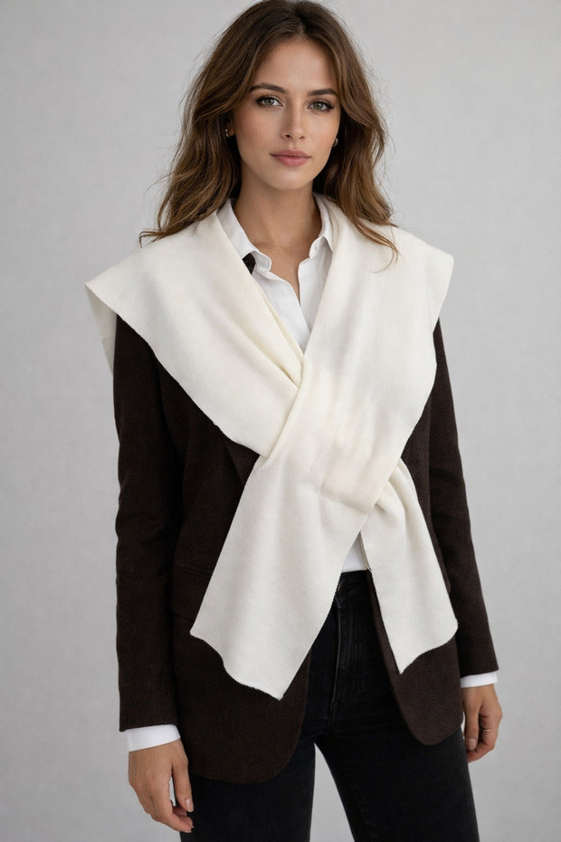 Single Color Knitwear Acrylic Daily Office Shawl