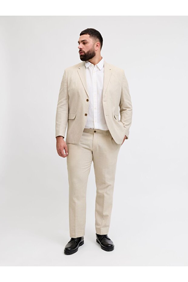 Klassischer Blazer Plus Size Regular Fit Blazer - 5