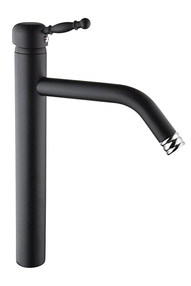 Madrid Vintage Tall Dish Black Bathroom Sink Faucet