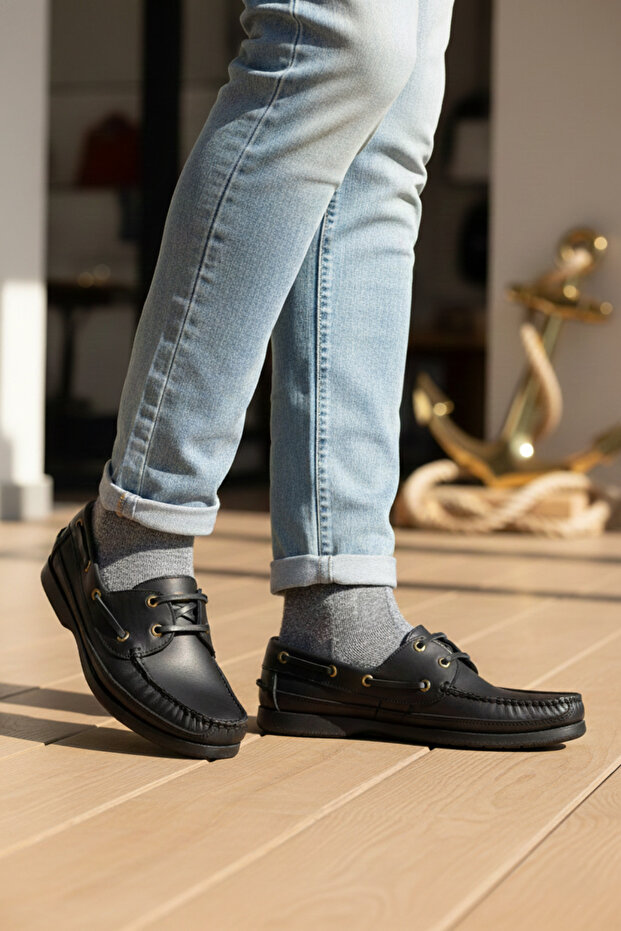 Dexters Style Genuine Leather Orthopedic Soles Stitched Leather Lacing Leather Lining Casual Shoes