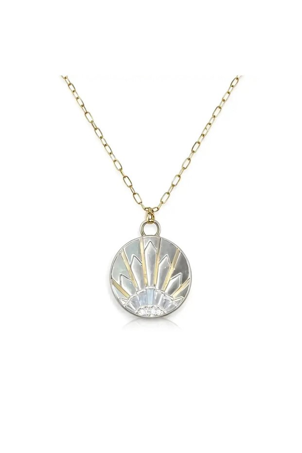 Stone Plate Necklace Gold Steel Women | Special Series Minimal Necklace