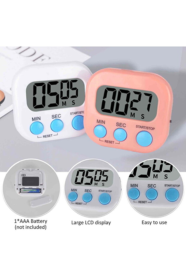 4-Piece Multi-Function Electronic Timer, Learning Management, Suitable for Kitchen - 2