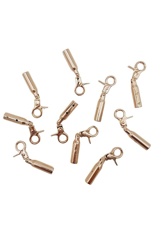 7 mm Hooked Sleeve Light Gold Color 10 Pieces