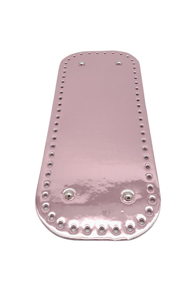 Angel Bag Accessory Shiny Patent Leather 32x12 cm Rectangular Bag Base Powder Color Silver Metal