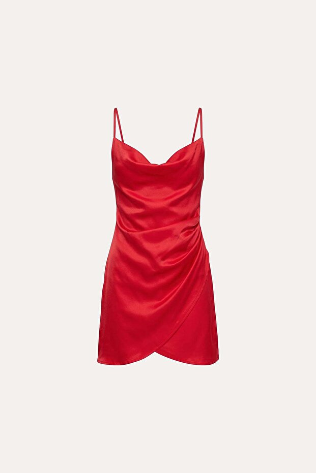 Rochie mini din satin - 1