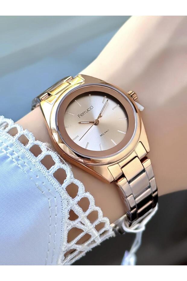 Burgundy Karan Gold Color Women's Metal Cord Wrist Watch