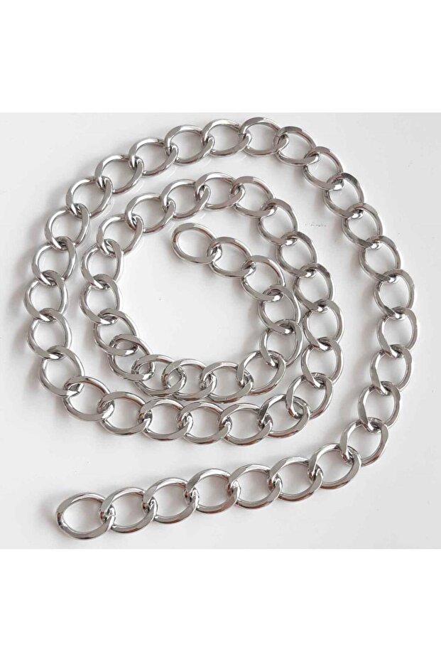 Silver Color Wide Bag Chain 1 Meter