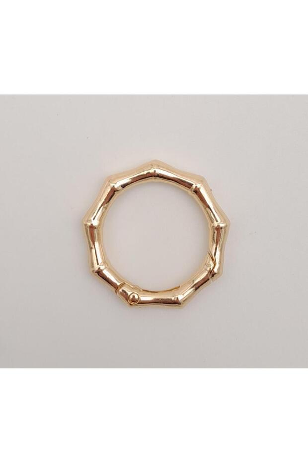 Cornered Spring Ring Light Gold Color 1 Piece