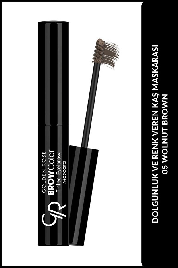 Golden Rose Brow Color Tinted Eyebrow Mascara - 05 Walnut Brown - Dolgunluk ve Renk Veren Kaş Maskarası