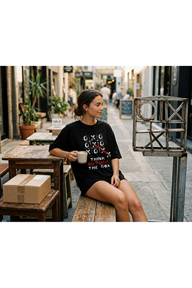 S-O-S Printed Unisex Oversize T-Shirt