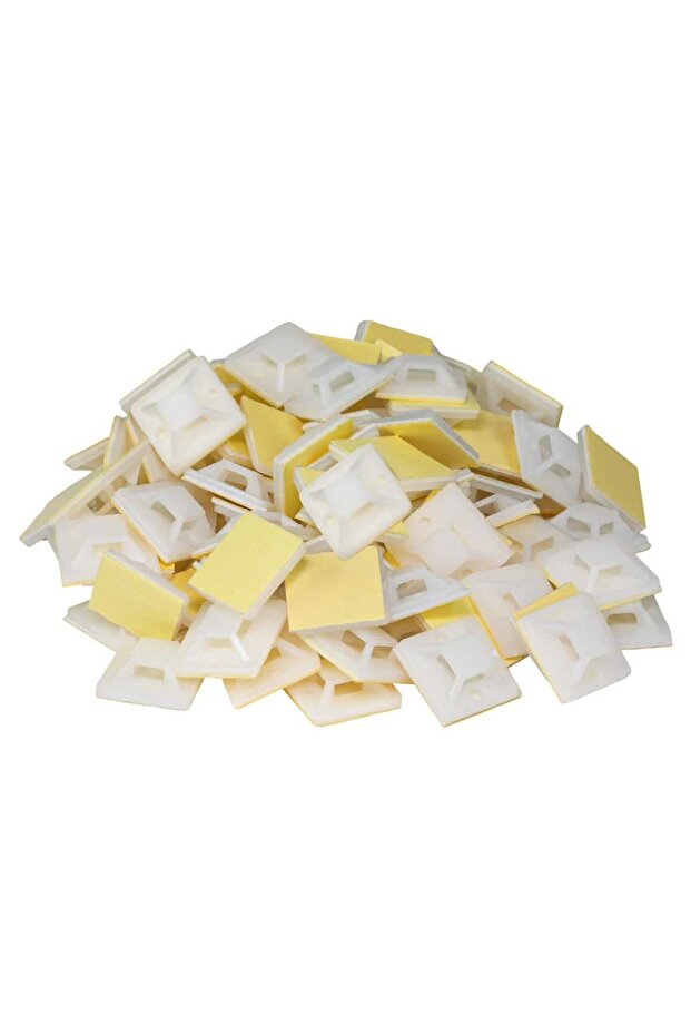 20 mm Self Adhesive Cable Tie Mounts, 100 pcs
