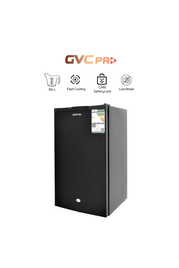 ثلاجة سعة 85 لتر بطول 3 أقدام باللون الأسود طراز GVCRF-140-1